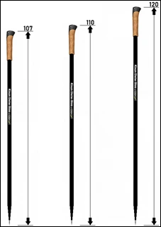 Drei Nordic-Walking-Stöcke